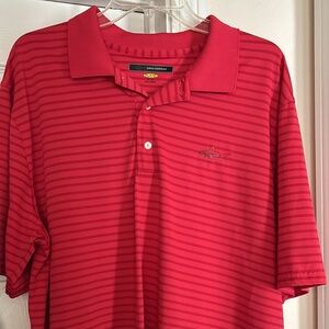 Greg Norman Collection Crimson Striped Polo